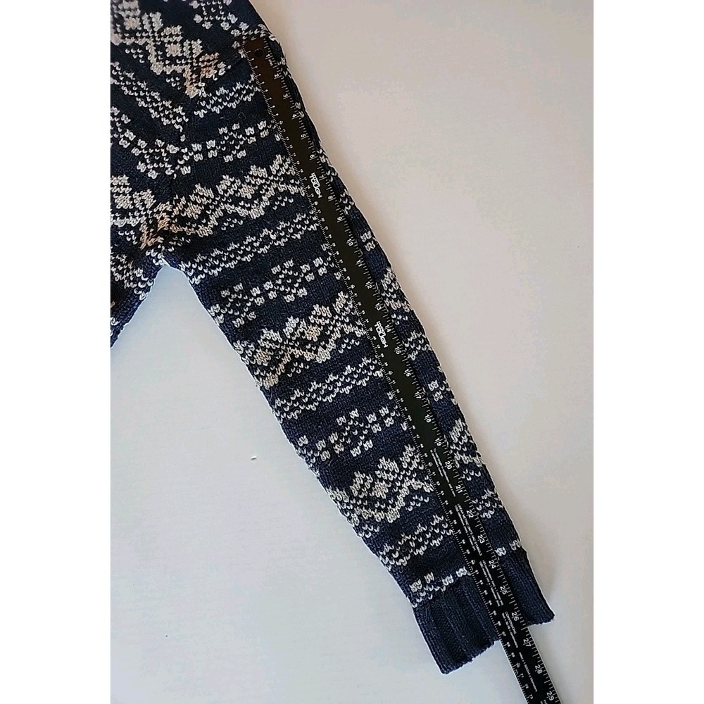 Schott Bros Pullover Sweater Nordic Fair Isle Heavy Chunky Ski Blue Mens Sz XL - Picture 5 of 9